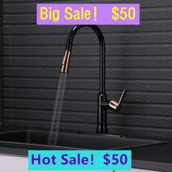 Black Pull Down Single Handle Kitchen Faucet(Part number:TGT-050BG-D) Clearance Sale