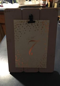 Wedding guest table number display