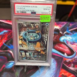 PSA 10 2024 POKEMON SCR EN SQUIRTLE ILLUSTRATION RARE