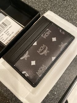 MCM monogram reflective card holder wallet NWT men’s