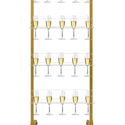 Champagne Wall Holder, Champagne Tower, Wine Glass Stemware Rack, Metal Champagne Flutes Display Stand