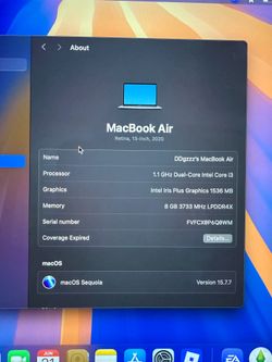 Macbook Air retina 13 inch (2020 release date) iphone 16 pro max