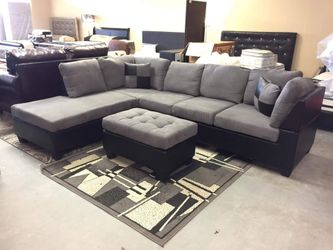 BRAND NEW SECTIONAL SOFA WITH FREE OTTOMAN