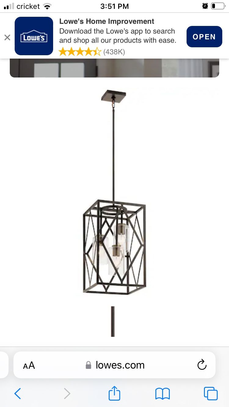 Brand New Kichler Solander 3 Hanging Light Pendant