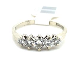 14k White Gold Diamond Ring .5ctw Size6 1/2  129208 12