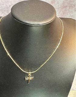 gold plated tarnish free cross nail necklace