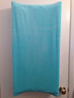 Aqua blue changing table cover only