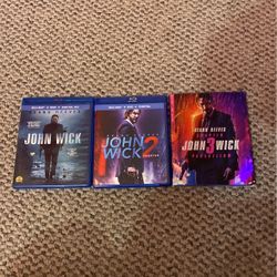 John Wick Trilogy Blu Ray and DVD