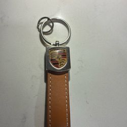 Light brown Porsche Key Chain