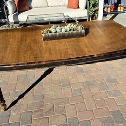 Delivery Available Refinished Wooden Dining Table 