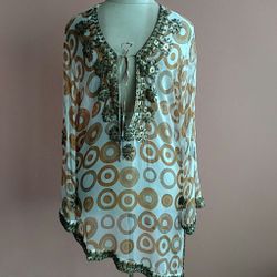 SILK SWIMSUIT OR OVER JEANS TOP