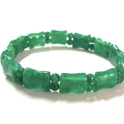 2 Jade Jadeite Bamboo Bracelet Bangle Combine Sales