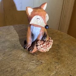 Resin Figurine of Fox and Bushy Tail