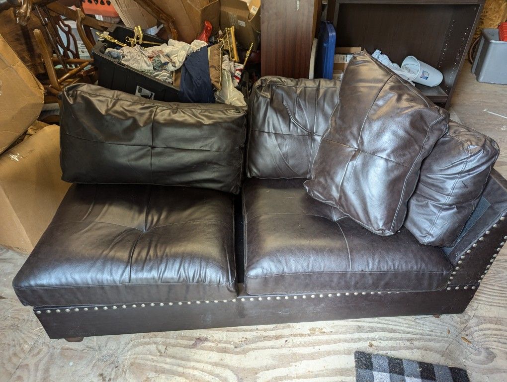 Faux Leather Couch