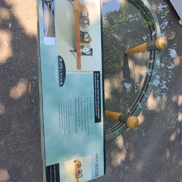 36" Wall Shelf With Brackets- New In Box
