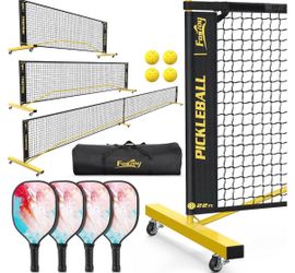 Pickleball net set 4 paddle and balls /6ft-11ft-22ftNEW READ ⬇️