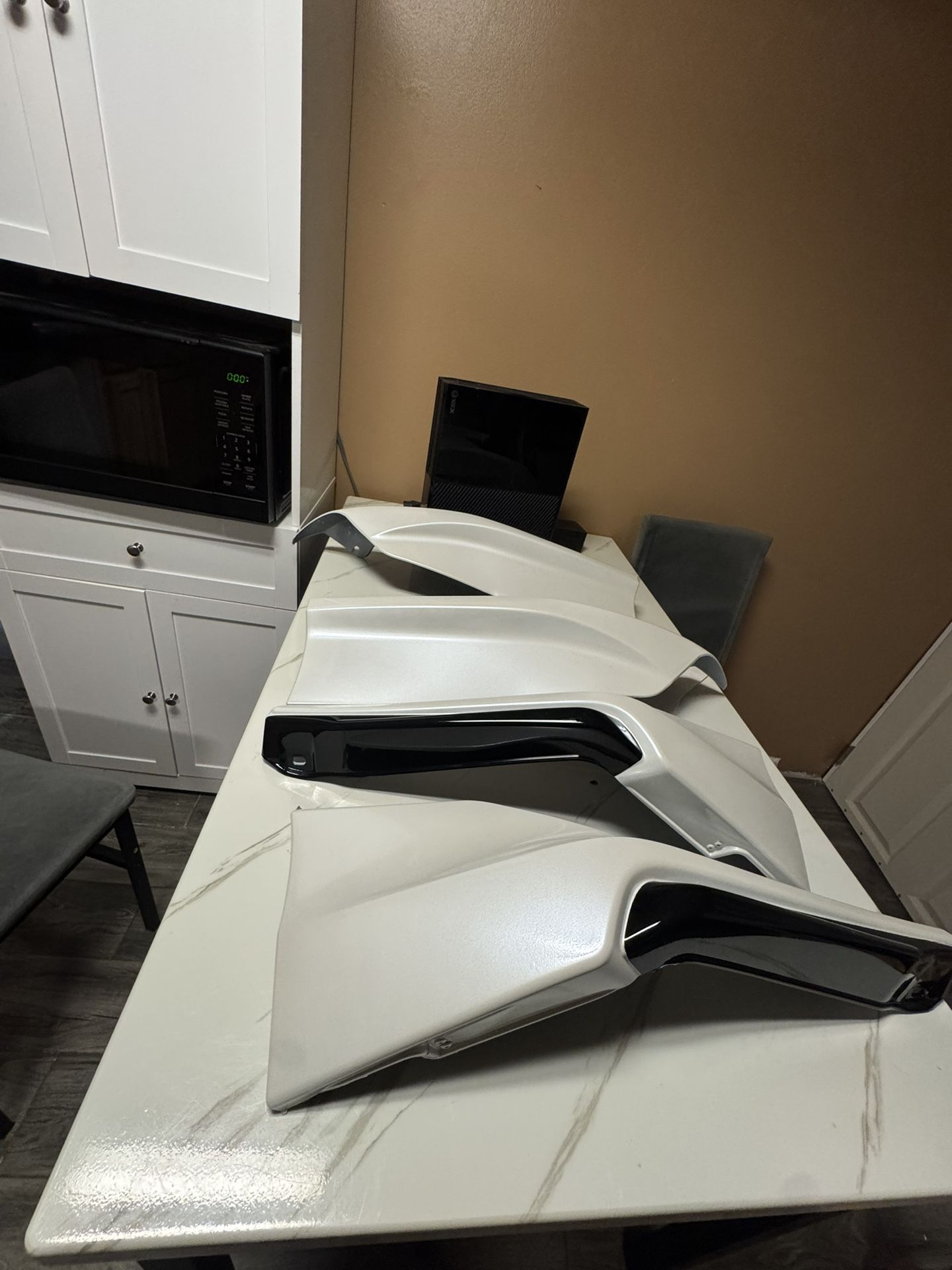 Honda accord sport NH788P Orchid White Pearl  4DR Hfp Style Front Rear Bumper Lip Splitter Spoiler