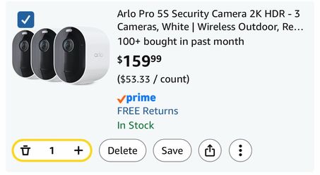 Arlo Pro 5S 2K HDR Wireless Security Camera 3-Pack