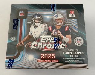 2025 Topps Chrome Football NFL Jumbo Box NEW/SEALED