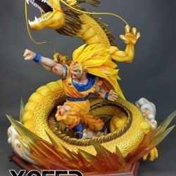 Dragon Ball Z 1/4 Resin Statue Super Saiyan 3 Goku Dragon Fist