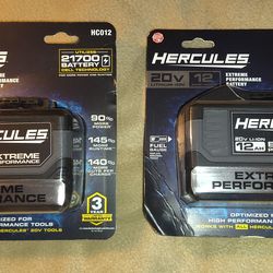 Hurcules 20v 12 Amp EXTREME PERFORMANCE Batteries.