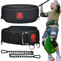 2-in-1 Weightlifting Belt & Dip Belt with Chain for Added Weight Training,Weightlifting, Squats, Deadlifts,Powerlifting for Men & Women(Small)