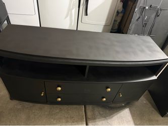 Solid wood black and gold TV stand/Dresser