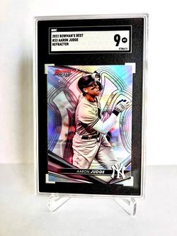 2022 Bowman's Best Aaron Judge Refractor #33 SGC 9 Mint Yankees Tuxedo Slab Beauty💎