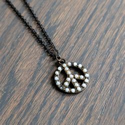Claire's Girls Pendant Necklace - Peace Sign