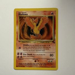 Moltres Base 27/62 Rare Fossil Vintage Collectible WOTC TCG Pokemon 1999