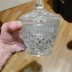 Vintage Anchor Hocking Sugar Bowl With Lid 