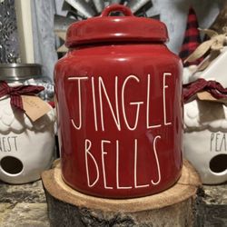 Rae Dunn Jingle Bells Canister