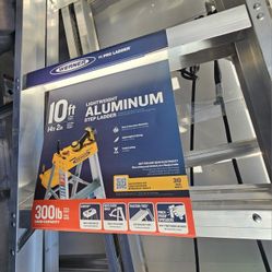 WERNER LIGHTWEIGHT ALUMINUM STEP LADDER....10 FT....300 LB CAPACITY.....NEW.....$ 150