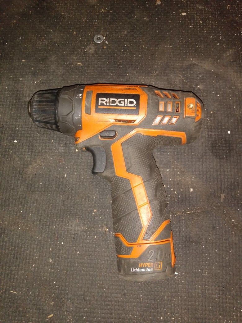 Ridgid 12v Drill and 2 Ah Battery