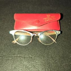 1950's Cat's Eye Original Silver Glasses 