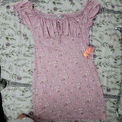 Pink Dress With Flowers