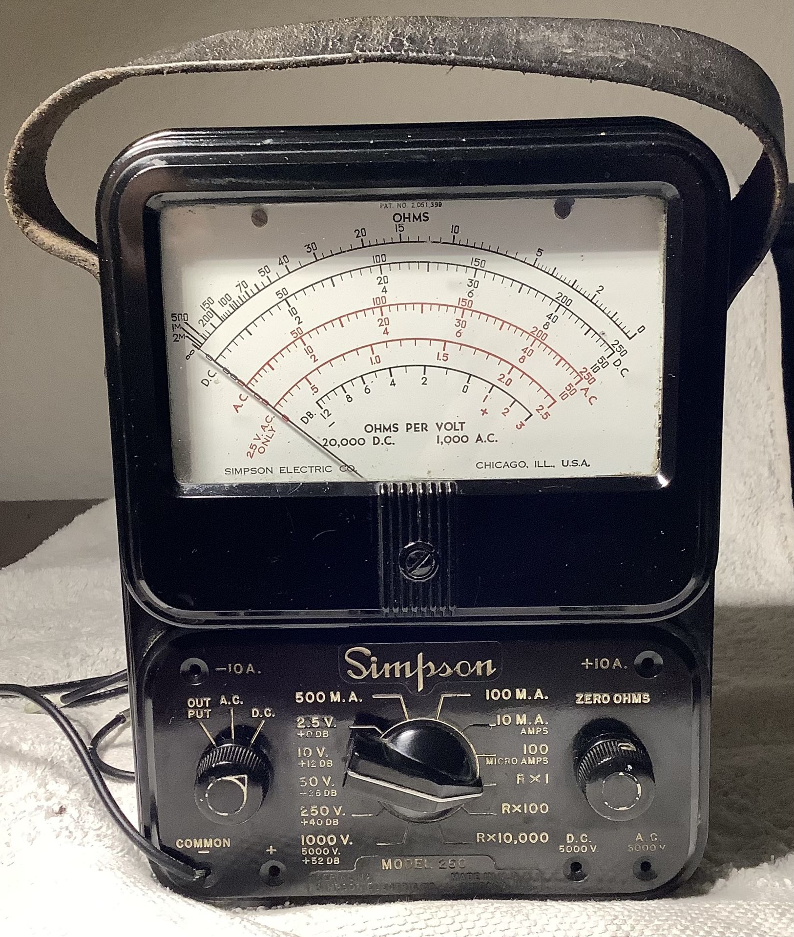 Simpson Model 260 Analog Meter 1937 To 1939