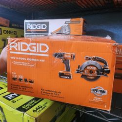 RIDGID
18V Cordless 1/2 in. Drill/Driver and 6-1/2 in. Circular Saw Combo Kit with 2.0 Ah and 4.0 Ah Battery, Charger, and Bag

