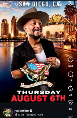 J. Valentino LIVE Comedy Tickets