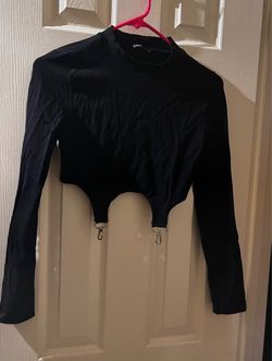 SHEIN Black Long Sleeve Bodysuit