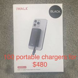 100 portable chargers for $480