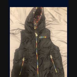 New Girls coogi vest puff coat never worn no tag size med