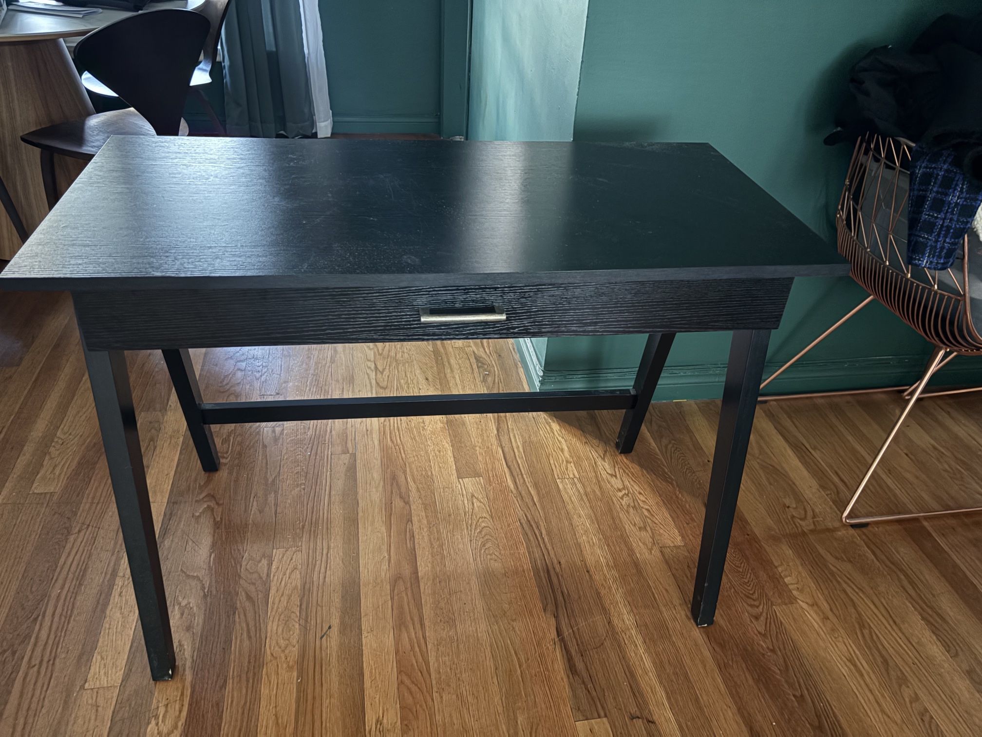 Black IKEA Wooden Desk
