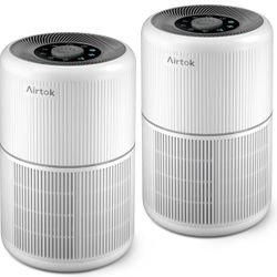 #208-2 Pack Air Purifier for Home Bedroom with H13 True HEPA Filter for Smoke, Smokers, Dust, Odors, Pollen, Pet Dander | Quiet 99.9% Removal to 0.1 M