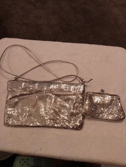 Vintage Whiting & Davis Silver Mesh Purse & Change Purse