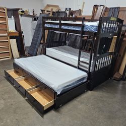Twin Bunk Bed And Trundle 