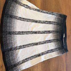 Carole Wren black and white skirt