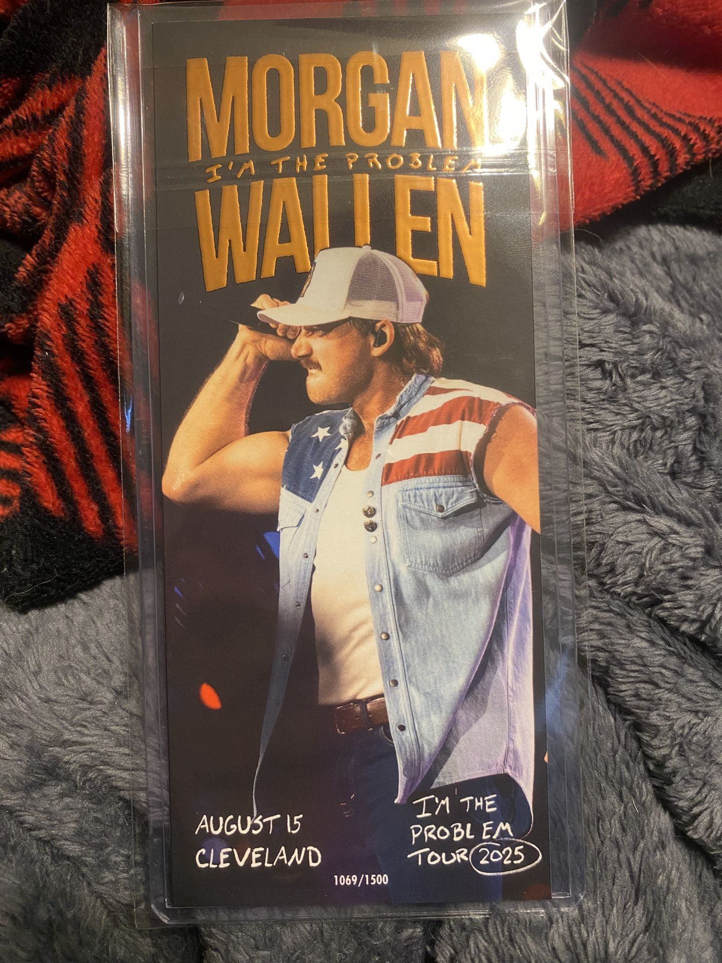 Morgan Wallen Collectible Ticket Number 1069