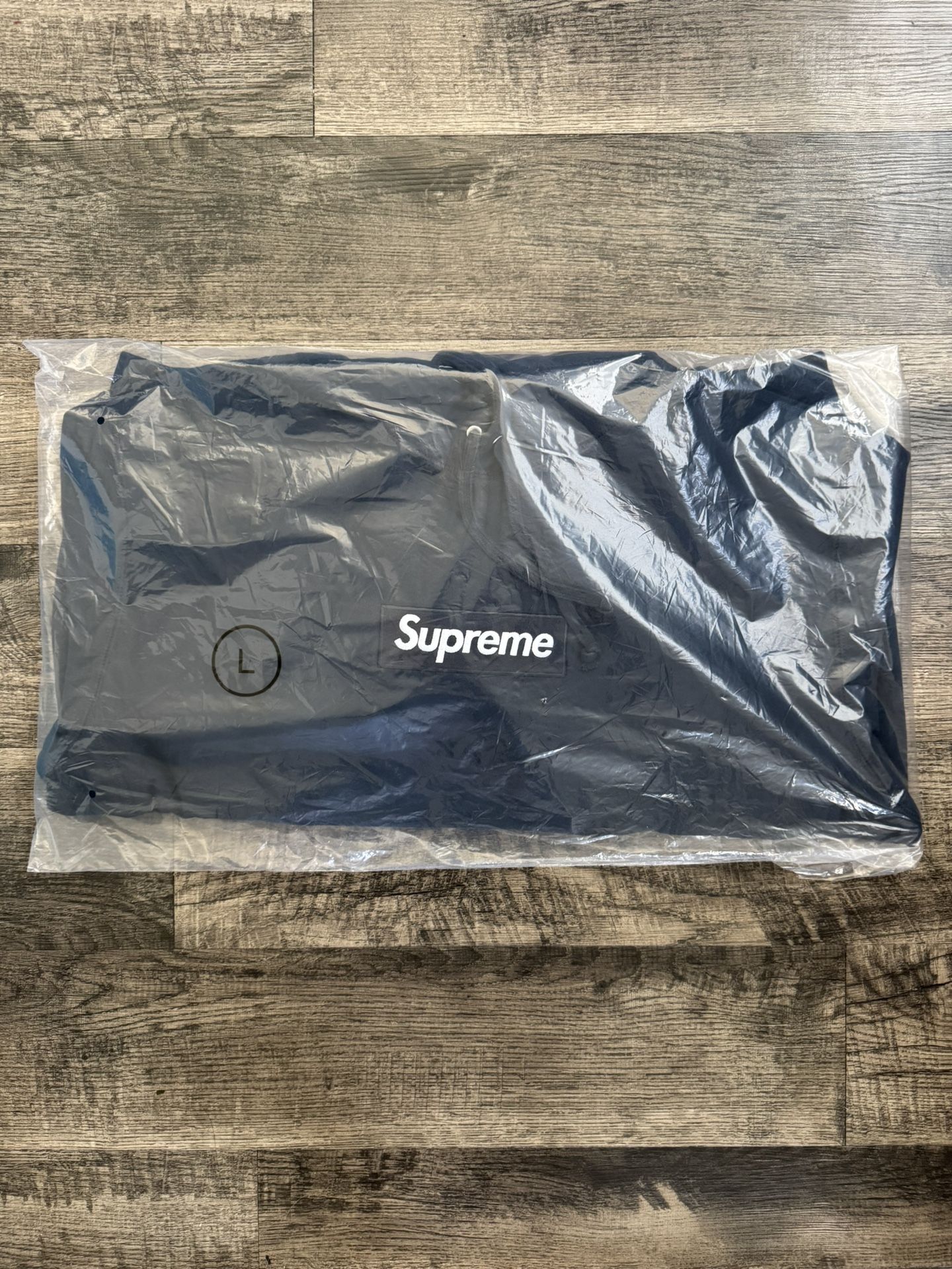 Supreme FW24 Navy Box Logo Hooded Sweatshirt Size Large
