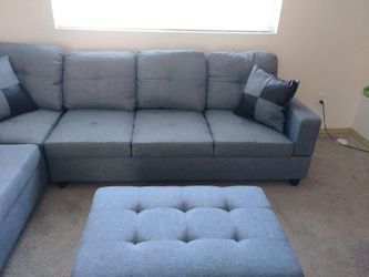 Sectional and ottoman